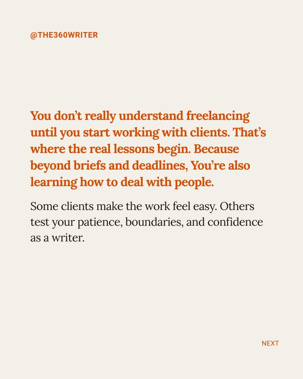 Instagram post from the360writer. This post is in position 1.