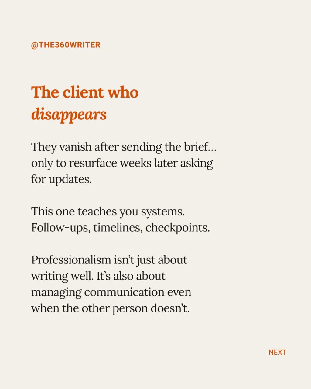 Instagram post from the360writer. This post is in position 6.